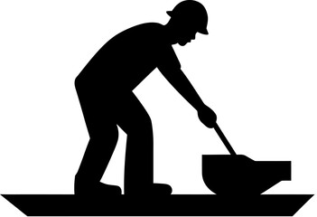 Road construction worker icon