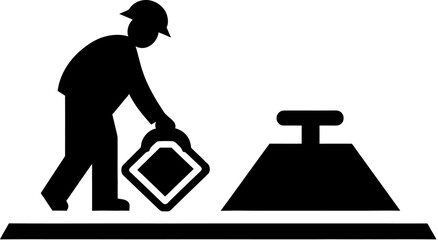 Road construction icon