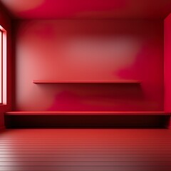 Obraz premium room with pink wall and floor