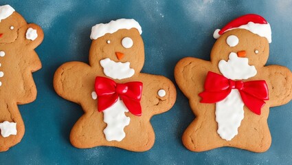 Christmas gingerbread man cookies
