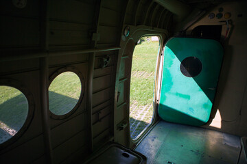 aeroplane with open door