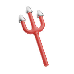 helloween Pitchfork 3d illustration