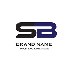 SB letter logo.Alphabet letters Initials Monogram logo. backround with white.