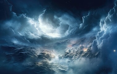 Nebulae and clouds space background