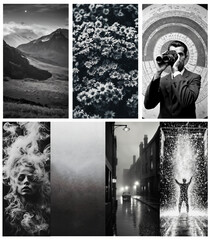 sequence of black and white photography ideas, i find this delightful