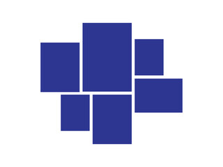 6 Photo collage, 6 Photo frame template, Photo interior album setup