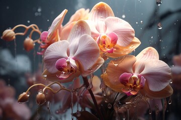 Obraz na płótnie Canvas pink orchid flower, Generative AI