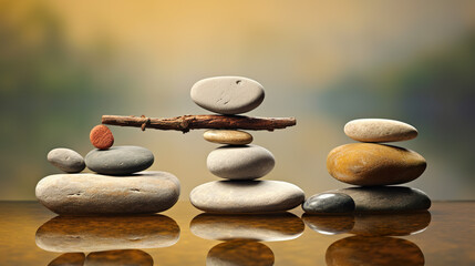 Achieving harmony and fostering positive thoughts through the concept of Zen stones' balance