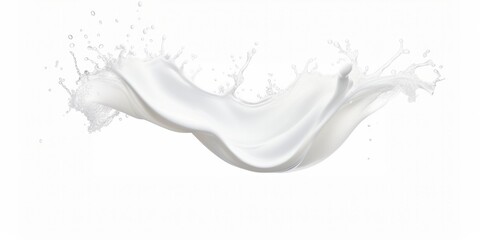 Another Depiction Of A White Milk Wave Splash Including Splatters And Drops With A Background Cutout