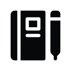 notebook solid icon. vector icon for your website, mobile, presentation, and logo design.