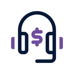 customer service dual tone icon. vector icon for your website, mobile, presentation, and logo design.