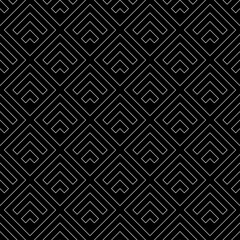 Seamless japanese mountains pattern. Repeated chevrons, angle brackets, curves background. Squama ornament. Scales image. Ancient ethnic mosaic motif. Digital paper for textile print. Vector art.