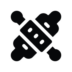 rolling pin solid icon. vector icon for your website, mobile, presentation, and logo design.