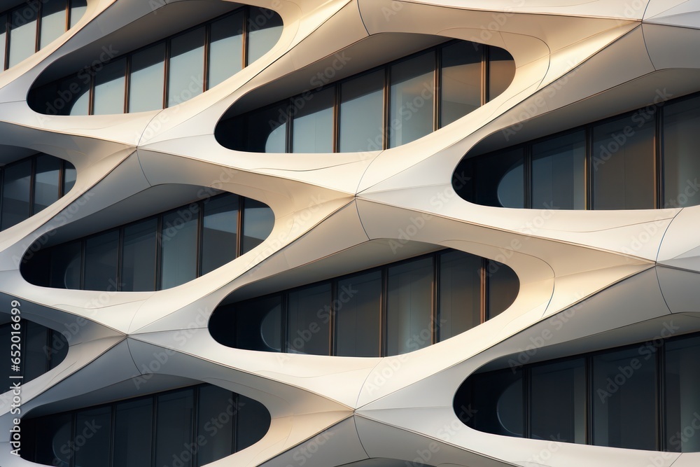 Aufkleber a detailed view of a building showcasing its numerous windows. ideal for architectural designs and r
