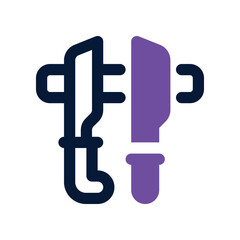 knife dual tone icon. vector icon for your website, mobile, presentation, and logo design.