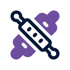 rolling pin dual tone icon. vector icon for your website, mobile, presentation, and logo design.