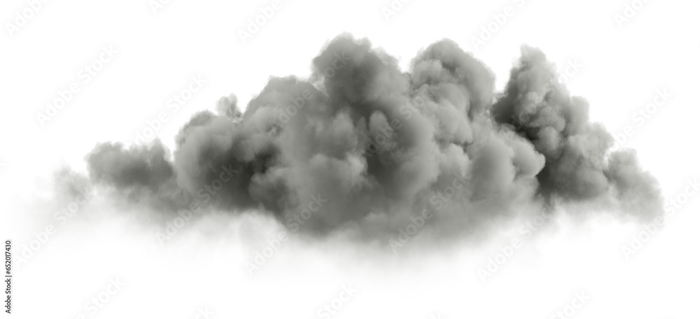 Poster cutout overcast clouds on transparent backgrounds 3d rendering png