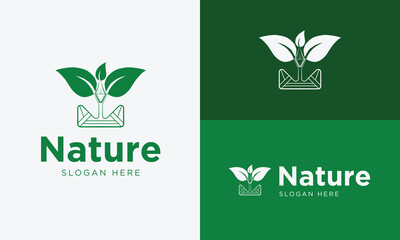 Creative beautiful world nature logo design