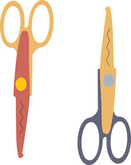 Creative Curly Scissors for Kids - Vector Craft Tool Illustration Scrapbooking