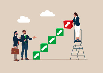 Financial or economic growth. Growth arrow symbol up. Vector illustration