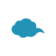 Cloud in Chinese style. Abstract blue cloudy