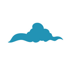 Cloud in Chinese style. Abstract blue cloudy