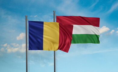 Hungary and Romania flag