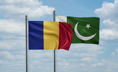 Pakistan and Romania flag