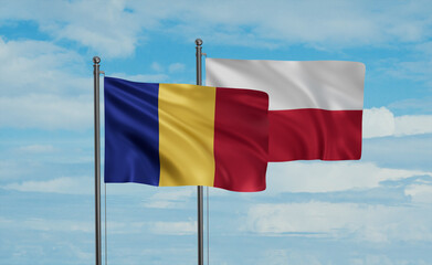 Poland and Romania flag