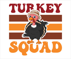 Turkey squad T-Shirt, Gobble T-Shirt, Thanksgiving T-Shirt SVG, Thankful T-Shirt, Give Thanks SVG, SVG Files For Cricut, Fall T-Shirt, Pumpkin T-Shirt, Turkey T-Shirt