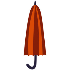 autumn tone color umbrella, flat doodle design, isolate on white background, vector illustration