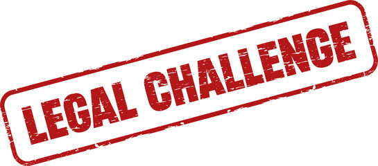 Legal Challenge square grunge stamp