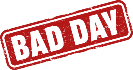 Bad day square grunge stamp