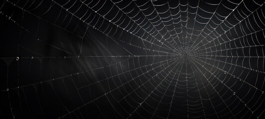 Spider web banner with copy space