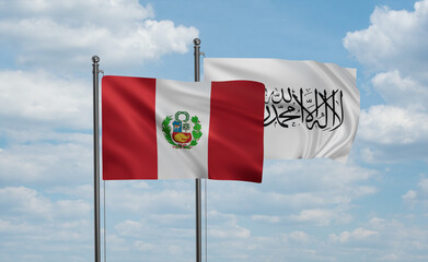 Peru and Afghanistan national flag