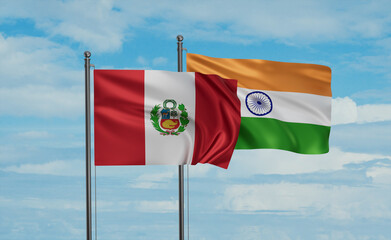 India and Peru flag