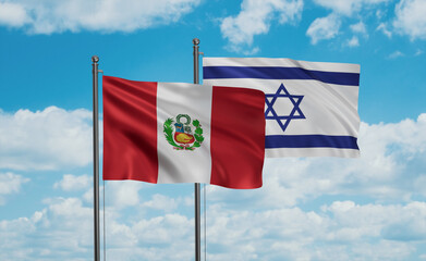 Israel and Peru flag