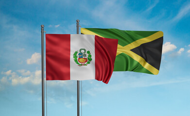 Jamaica and Peru flag