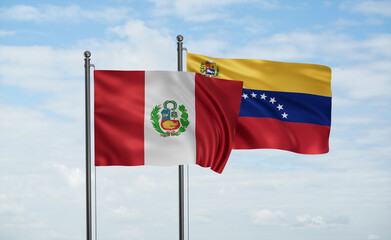 Venezuela and Peru flag