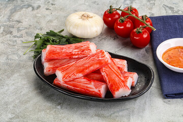 Tasty Crab stics surimi heap