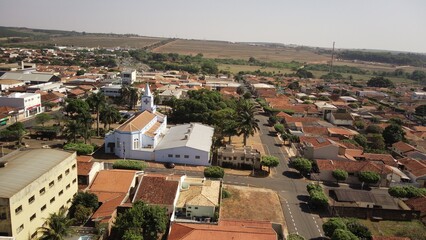 Aerial View of Guapiaçu City, São Paulo, Brazil