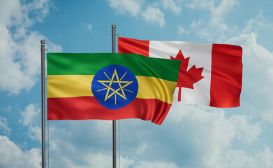 Canada and Ethiopia flag