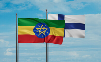 Finland and Ethiopia flag