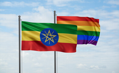 Gay Pride and Ethiopia flag