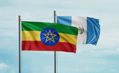 Guatemala and Ethiopia flag