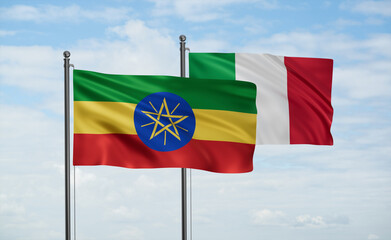 Italy and Ethiopia flag