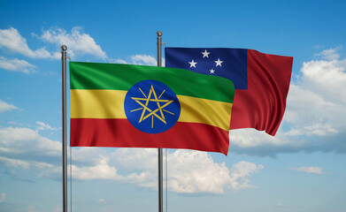 Samoa and Ethiopia flag