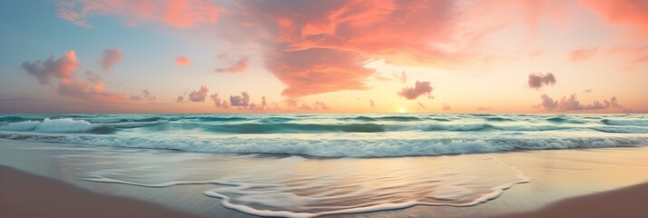 Fototapeta premium Amazing Clouy Sky during the Sunset, Calm Sea. Insane Reflection over the Water.