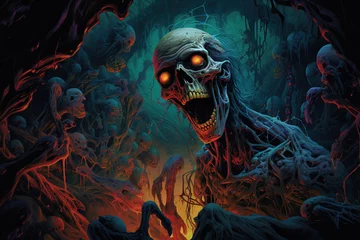 Zombie monster horror concept art, generative ai  © vvalentine