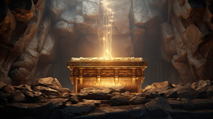 Illustration about Ark of the covenant. - obrazy, fototapety, plakaty